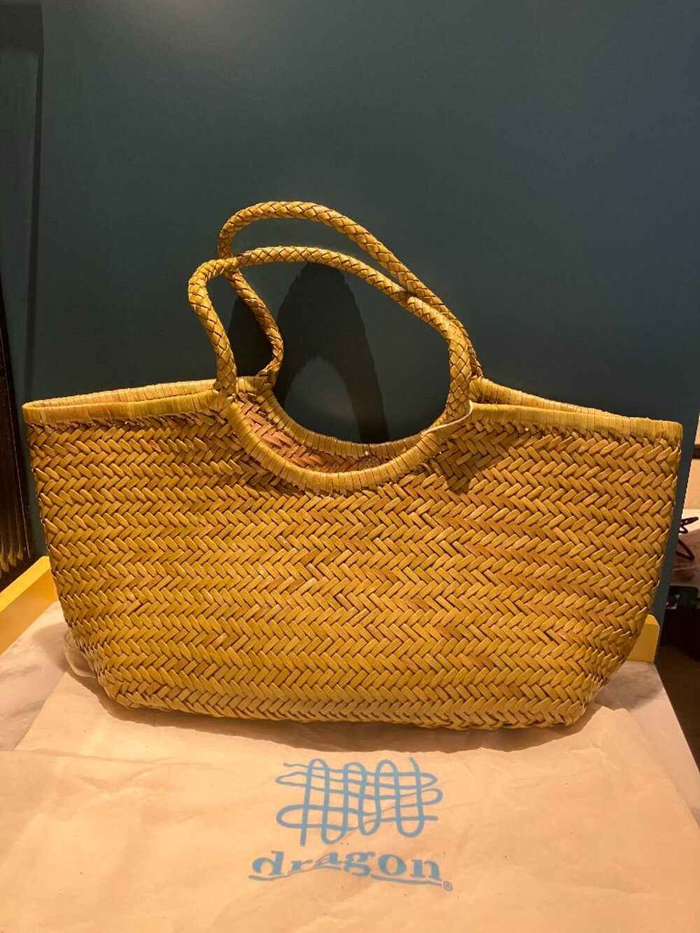Dragon Diffusion Nantucket Woven Leather Tote
